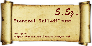 Stenczel Szilvánusz névjegykártya